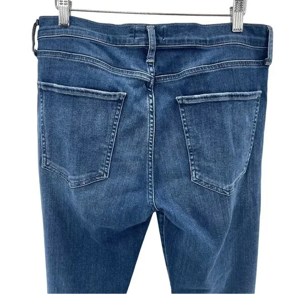 Agolde Sophie High Rise Crop Raw Hem Skinny Jeans Stretch Denim Size 31 Preppy